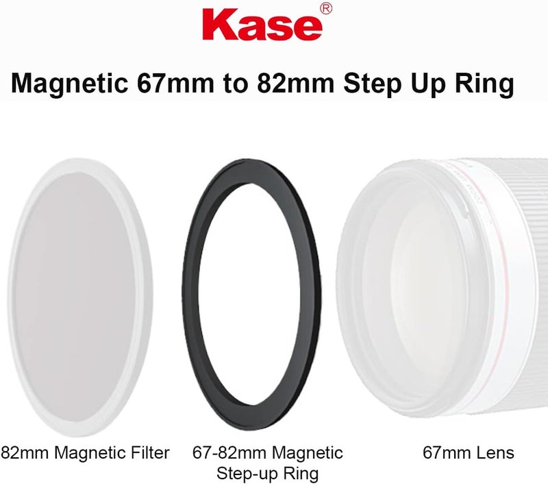 Kase Magnetic 67-82mm 67mm to 82mm Filter Step-Up Adapter Ring for Wolverine Magnetic Filters - Image 2